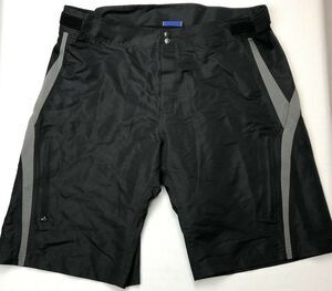 Performance Cycle Shorts Men XXL Black with Padded Liner Pockets Bike Activewear